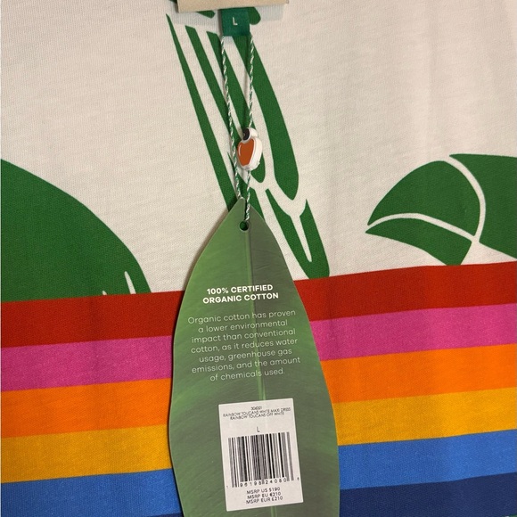 FARM RIO NWT Off-White Rainbow Toucans Organic Cotton Maxi Dress Size Large - Picture 7 of 9